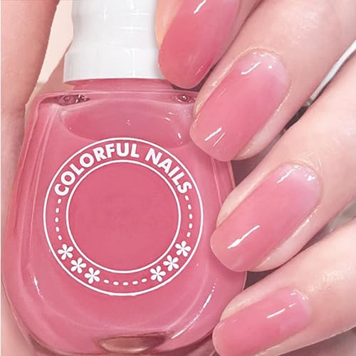 NLFOX Nail Polish - Nail Varnish - Long Lasting Chip Resistant No Need UV Non - Toxic Formula Nail Art DIY Home LTK Jelly Pink