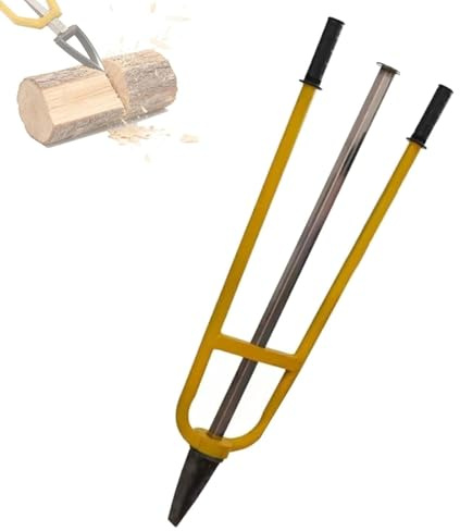 Manual Firewood Splitter, Inertial Handheld Log Splitter Heavy Duty Slide Splitting Tool with Ergonomic Handles for Fireplace Camping Outdoor Use(99cm)
