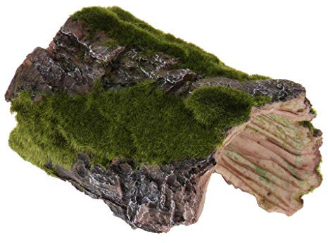 perfk Terrarium Dekoration - Harz Baumrinde Höhle mit Moos für Gecko ntier