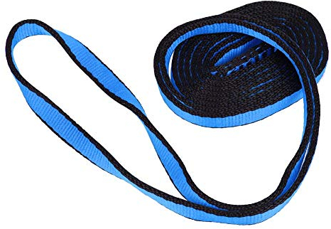 VGEBY1 Bandschlingen Feuerwehr 120cm, Abseilgürtel aus Nylon Flacher Rettungsfallschirm für Klettern Feuerrettung(120cm-Blau) Bergsteigen Werkzeuge Und Zubehör