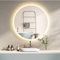 HOKO Wandspiegel Rund 80cm Badspiegel Beleuchtung mit Anti-Fog+Rahmen+Touch Schalter Memory+Licht Wechsel 2700-6500K Warmweiß-Kaltweiß-Neutral