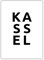 Premium Poster Stadt KASSEL | Städtemotiv, Typografie | 70x100cm, weiß/schwarz, 3 seidenmattes Premiumpapier, Qualitätsfarben | Dekoration für Zuhause | Nachhaltig und ressourcenschonend produziert