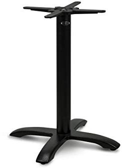 Dublino Tischgestell Tischbein schwarz | Premium | PJ7602 | Gusseisen | Esstisch | Höhe 73 cm | 12,6 kg | Standfuß 46x46 cm | max. Tischplattengröße 80x80 / Ø 100 cm