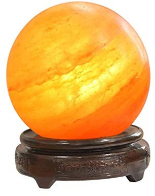 HIZLJJ Maison Lampes de sel Naturel Nuit de Cristal Lumière sel de l'Himalaya Lampe Chambre Petite Table Lampe de Chevet Lampe Dimming, Base en Bois (Size : 10 * 10 * 10cm (3inches))