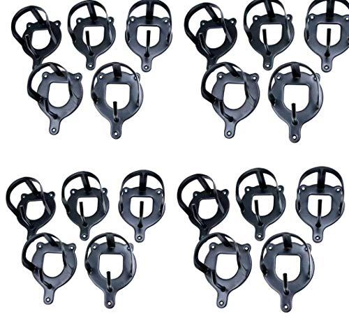 AMKA Trensenhalter aus Metall Set mit 20 Stück aus Metall schwarz Trensenhaken Zaumzeughaken mit Zusatzhaken