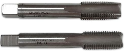 Tarauds Fins HSS 2 Passes - Jeu de 2 Tarauds de 12 X 125 FIN