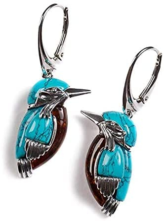 Böhmen Blau Türkis Eisvogel Ohrringe Vogel Frauen Ohrringe Niedlichen Tierförmigen Ohrring Party Zubehör Modeschmuck, C-F
