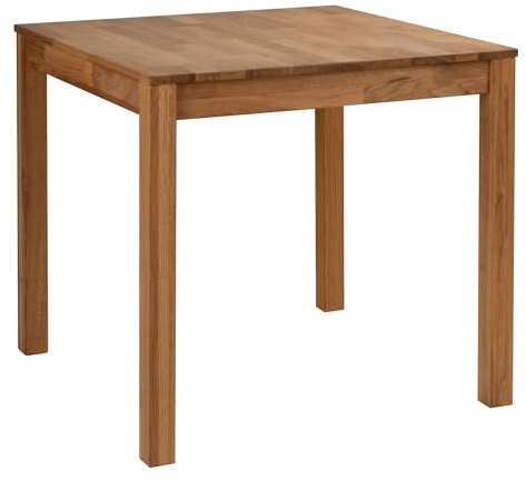 Möbel Jack Esstisch - Eiche massiv geölt - 80 x 80 cm - keilgezinkt