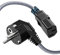 Netzkabel 3 Polig, RIKSOIN Kaltgerätekabel 2m Nylon-Geflecht Universale Stromkabel (CEE 7/7 auf IEC60320 C13) mit VDE für Monitore, PC, Drucker, PS3/PS4 PRO, Scanner, TV, Bildschirm, Beamer etc