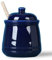 LEETOYI Porzellan-Honigglas mit Deckel und Taucher, Keramik-Honigtopf, 340 ml (Marineblau)