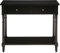 PADMA HOUSE Konsolentisch mit 2 Schubladen, Kleiner Sofatisch mit Ablageflächen, Eingangstisch Flurtisch für Wohnzimmer, Büro 90 * 35 * 76,5 cm (Schwarz)