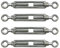 kippen 1204EK - Pack de 4 Tensores 2 Ojos Acero Galvanizado Medida 12 mm