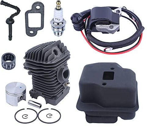 Gubeter Kit pistone Cilindro 42,5 mm, per motoseghe per Stihl 023 025 Ms230 Ms250, 1123 020 1209, 1123 030 0408, 1123 140 0606