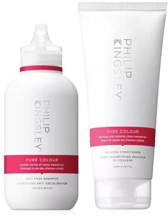 Philip Kingsley | Pure Colour Reviving Shampoo and Conditioner Set | Duo for Coloured Bleached Hair | Deep Conditioning, Colour Protecting, Anti Fade, Preserving Enhancer | 250ml & 200ml