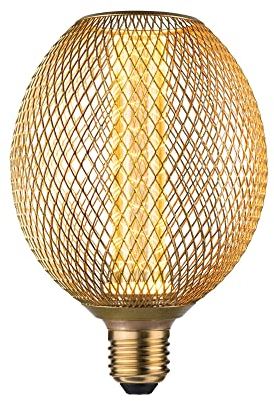 Paulmann 29089 Metallic Glow Edition Standard 230V LED Globe E27 Spiral 4,2W 200lm 110mm Messing Metall 1800K