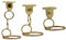 3pcs Bougeoir de Bureau en Fer avec Anneau Circulaire Candélabres Dorés en Métal avec Rose Sculpté Chandelier pour Dîner Aux Chandelles Fête de Mariage Banquet Décors pour Bougies d'intérieur