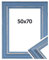 DÖRR Bilderrahmen Boho - Massiv Holz - Kunstglas - Shabby Chic - Vintage Style - Made In Italy 50x70 Hellblau
