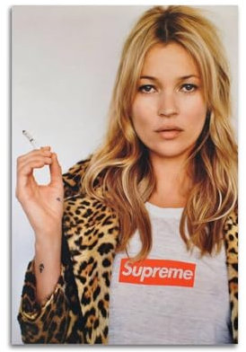 VZRSQZK Supermodel Kate Moss Poster, dekoratives Gemälde, Leinwand, Wandposter und Kunstdruck, modernes Familienschlafzimmer-Dekor-Poster, 20 x 30 cm