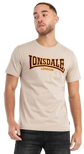 Lonsdale Herren-T-Shirt, 100% Baumwolle, Slim Fit, lässige Alltagskleidung | Atmungsaktives Material, leichter Komfort, Kurzarm-T-Shirt, Shirt mit Rundhalsausschnitt für Fitness, Reisen, Büro & Freizeit