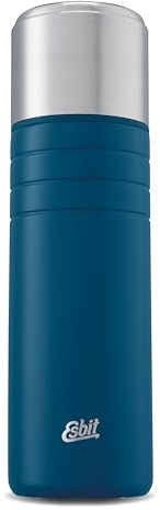 Esbit Isolierflasche Majoris mit Becher - Trinkflasche 1000 ml aus Edelstahl in Polar Blue - für warme und kalte Getränke