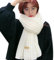 iSpchen Strickschal Damen Wollschals Mode Lang Verdickter Schal Warmer Winter Schal Winddicht Halskrause Vielseitige Einfarbig Halswärmer für Outdoor-Skifahren, Skaten, Radfahren,Weiß