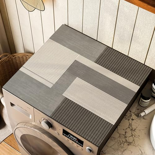 Wansiman Housse De Tapis SupéRieure pour Lave-Linge,Housse De Protection Machine à Laver,Housse De SéCheuse pour Le Dessus,RéSistant à l'usure,Durable,Convient Aux SèChe-Linge,Fours à Micro-Ondes
