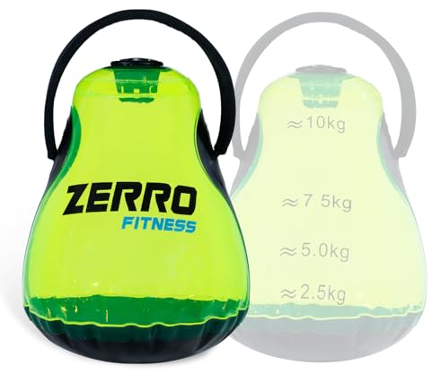 CCLIFE Wassergefüllte Kettlebell Kessel-förmig Wassereinspritzung Kettlebell Verstellbar Max. 10kg Grün