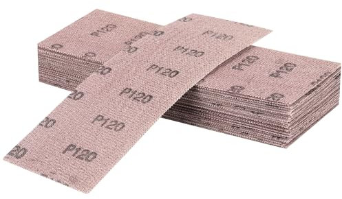 Sruhrak Mesh Sanding Strips 80 X 230mm,25 Pieces Professional Sanding Mesh with P120 Grit, For Hand Sanding, Orbital Sanders and Hand Sanding Block