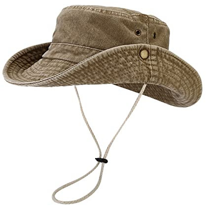 Bob Homme Femme à Large Outdoor Bord Chapeau Randonnée Homme Bob de Pêcheur Chapeau Anti UV Femme Bobs Chapeaus Soleil Bobs Ete à Sangle de Menton Réglable Chapeaus Militaire de Camping Pêche Safari