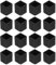 QUARKZMAN 26Pcs Embouts de Pieds de Chaise Carrés en PVC, 20mm x 20mm OD, Capuchons de Protection de Pieds de Meubles Noirs pour Table, Couvre-Pieds de Sol pour Table de Patio