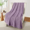 Exclusivo Mezcla Soft Fleece Throw Blanket for Sofa, Super Soft Velvet Plush Blanket for Bed, Fuzzy Cozy and Warm for All Seasons, 127x152 CM, Grayish Purple