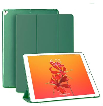 SMART Case for iPad Pro 12.9 Case 2nd Generation 2017/1st Generation 2015(Model: A1584 A1652 A1670 A1671 A1821), Ultra Slim Lightweight Stand Smart Case with Translucent Frosted Back Cover (Emerald)
