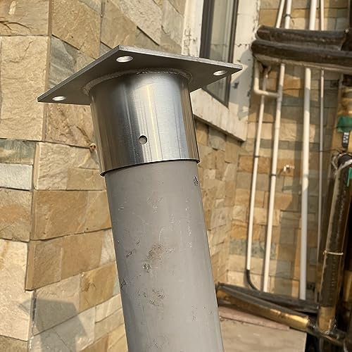 GZKDKZB Base de Poteau délinéateur Ronde 200 150 120 100 80 60 mm, ancrages de Base de Poteau de clôture pour terrasse, Porche, Rampe et Support de pergola, kit de clôture en Bois à Faire