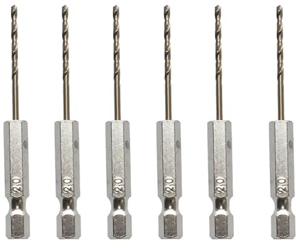 DEFIYEAR 6PCS Hex Shank Drill Bit Set - 2mm Drill Bits High-Speed Steel, Twist Drill Bit for Wood Metal Plastic, for Versatile Drilling in Various Applications (2mm)