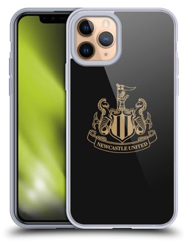 Head Case Designs Officially Licensed Newcastle United Football Club Gold Crest Gel Case [Military Grade Protection] Compatible with Apple iPhone 11 Pro and Compatible with MagSafe