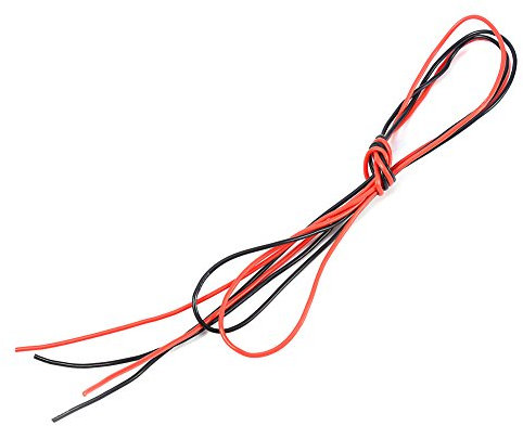 DMLENGOIN 20AWG Soft Silikon Elektronisch Kabel rotes schwarzes Draht für RC -Auto 1 Meter rot 1 Meter schwarz