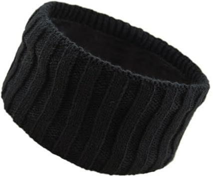 AYZDJ Women's Winter Knitted Ear Warmer Headband - Soft Thermal Fleece Lined Headbands for Cold Weather, Cozy Ear Cover Headwrap for Women