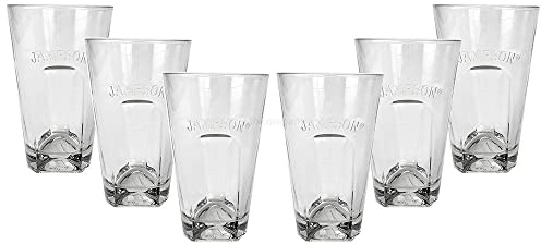 6 x Jameson Glas / Gläser Prism Whiskey Longdrink Gastro Bar Deko + Flaschenausgiesser