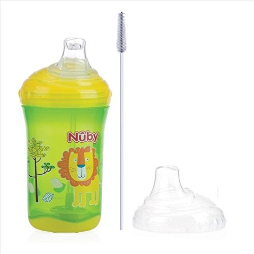 Nûby ID10348 Gobelet avec Paille Anti Goutte 360°