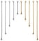 JewelryWe Schmuck Halskette Extender Armband Verlängerung Kette Edelstahl Extender Ketten für Schmuckherstellung, 10 Stück, Silbern und Golden