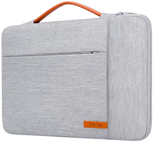 Lacdo 360° Protective Laptop Sleeve Case Computer Bag for 15.6 inch ASUS Vivobook/Chromebook/TUF Gaming, Lenovo IdeaPad 3 Chromebook 15, Dell Inspiron 15, HP Pavilion 15, Acer Aspire 5/Nitro 5, Gray