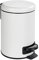 WENKO 22956100 Pedal bin Punto white - Cosmetic bin, waste bin with pedal mechanism Capacity: 3 l, Steel, 17 x 25 x 22.5 cm, White