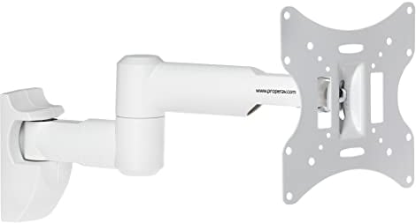 ProperAV Brazo oscilante inclinable y giratorio 23 - 43 hasta 30 kg Soporte para TV - Blanco