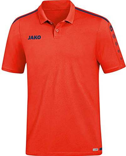 JAKO Herren Polo Striker 2.0, chili rot/weiß, 3XL, 6319
