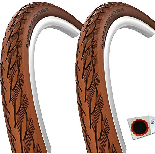 Schwalbe 2X DeltaCruiser Plus PG Draht Reflex 28x1,4 37-622 700x35C braun +FL.