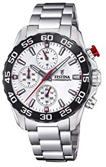 Festina Jungen Chronograph Quarz Uhr mit Edelstahl Armband F20457/1