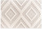 Domdeco Teppich Nordic Pattern 3D 120x170cm Beige-Weiß mit moderner Hochflor- und Flachgewebe-Kombination