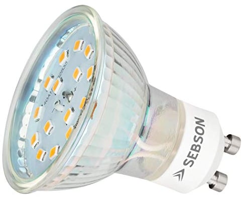 SEBSON LED Lampe GU10 5W warmweiß 3000k, ersetzt 35W, 420lm, Ra97, 230V LED Leuchtmittel, Einbaustrahler flimmerfrei (nicht dimmbar)