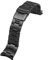 Juntan Verjüngt Metall Uhrenarmband 20mm schwarzes Edelstahl Armband für Männer Frauen Gebogene Enden Uhrenarmbänder Ersatzbänder Metallfaltschließe
