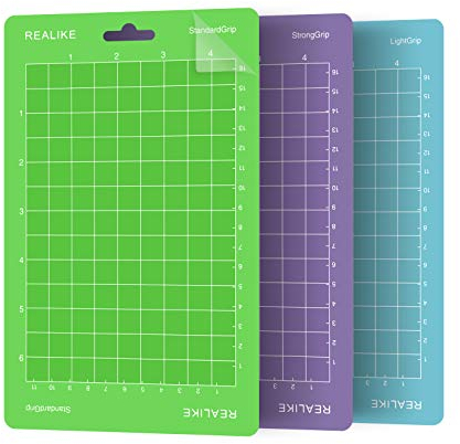 REALIKE Schneidematte für Cricut Joy Schneideschreibmaschine 4,5 x 6,5 Zoll 11,4 cm x 16,5 cm Ersatz-Klebematte Ersatzkleber Klebrige Schneidematten 3 Matten